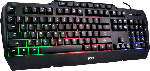 ACER STELLAR-GK1600 TASTIERA GAMING LED RGB USB 105 TASTI 26 ANTI-GHOSTING 8 TASTI MULTIMEDIALI NERO